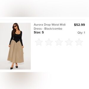 Asymmetrical Beige and black dress.